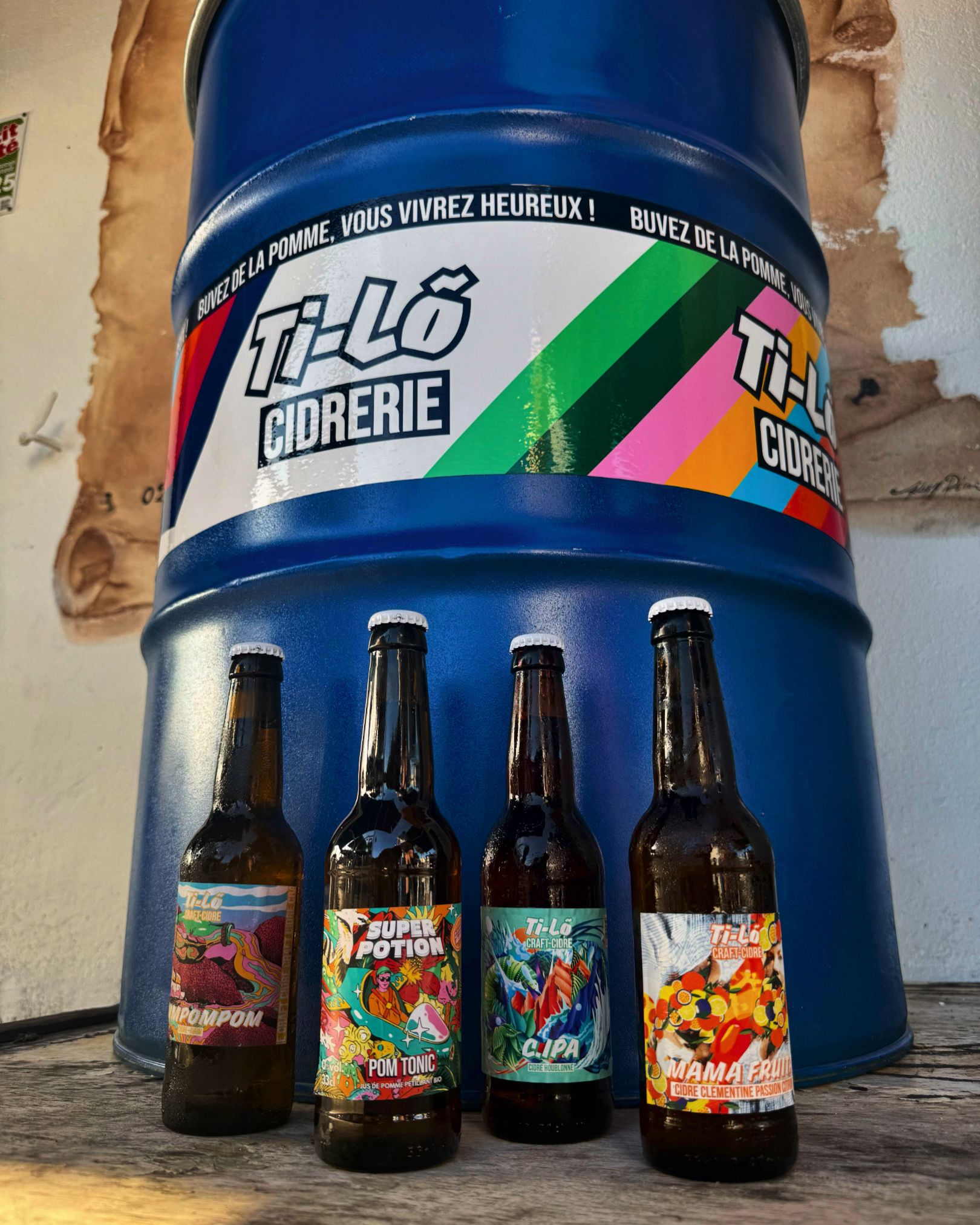 Sélection de cidres artisanaux proposés à La Bisquine à Pénestin